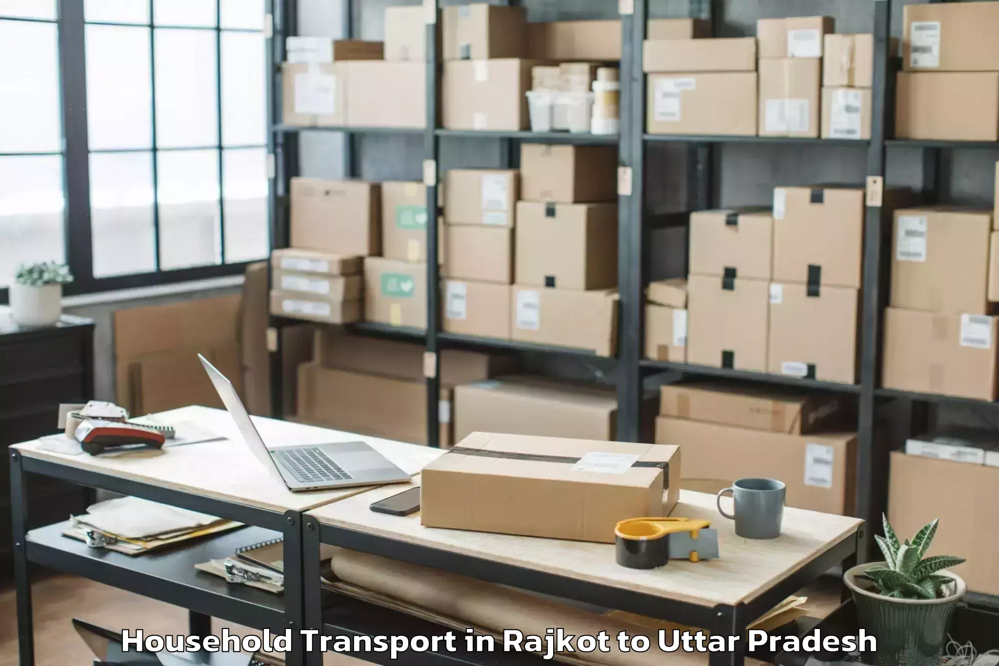 Reliable Rajkot to Patti Pratapgarh Household Transport